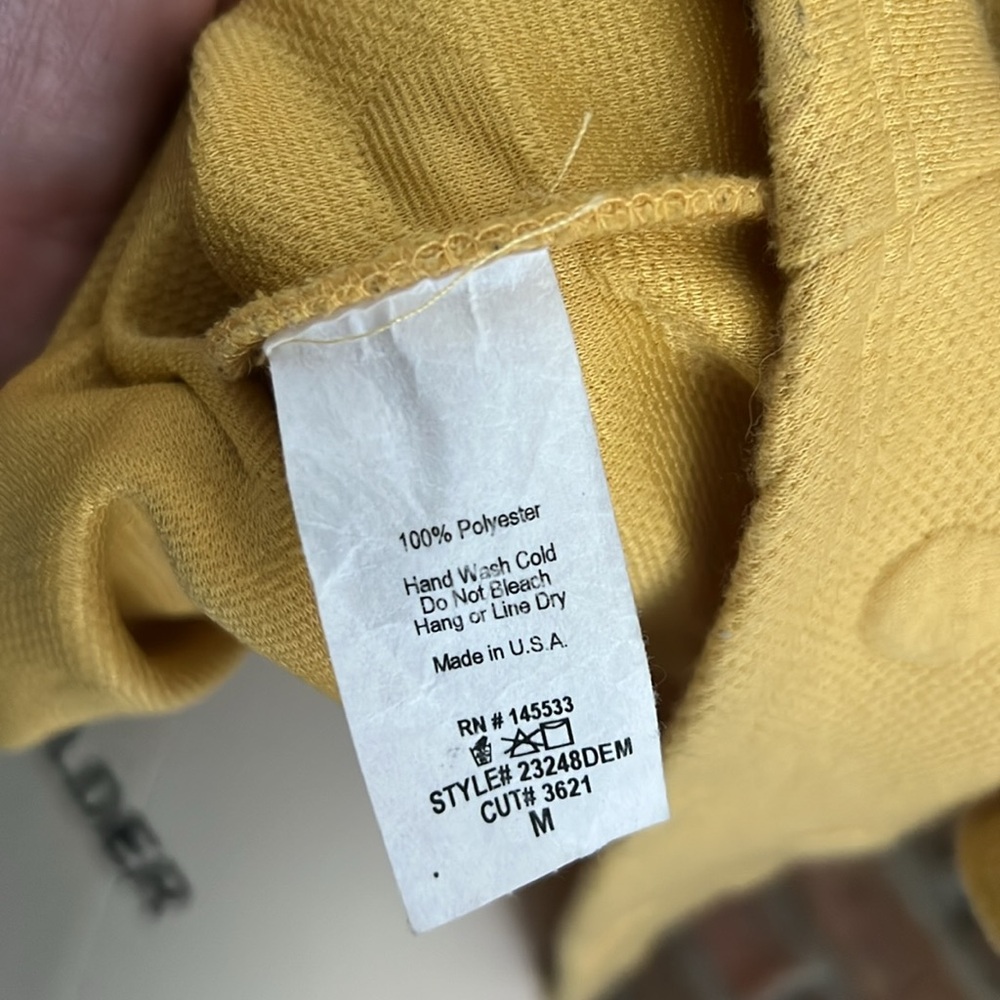 EUC W5 woven yellow dot top Size M - Picture 4 of 5